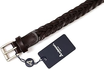 美品☆Anderson's レザー　メッシュベルト　ブラウン　編み込み Amazon.co.jp: [Anderson's] アンダーソンズ レザーメッシュ